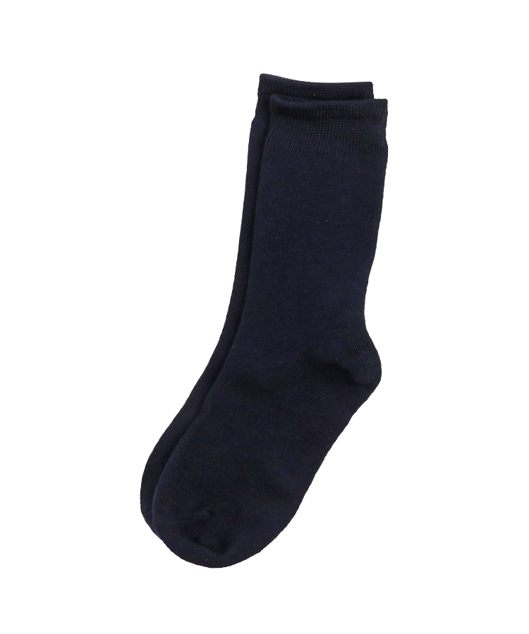 Chaussettes d'école unies à cylindre unique