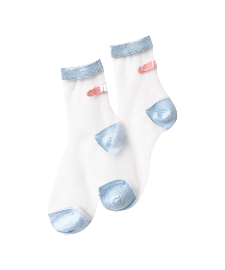 Chaussettes transparentes fines été femme